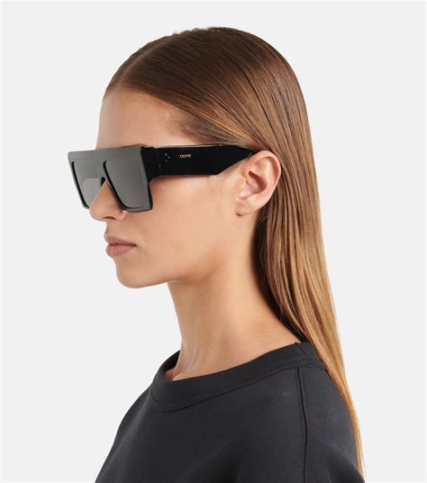 celine flat top sunglasses case|Celine 55mm oversized square sunglasses.